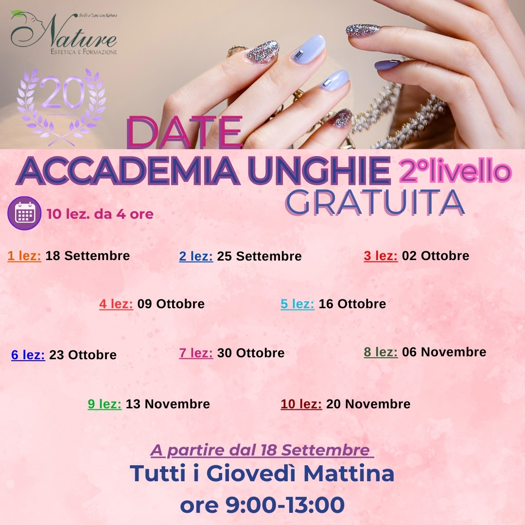ACCADEMIA UNGHIE Gratuita 2° Livello